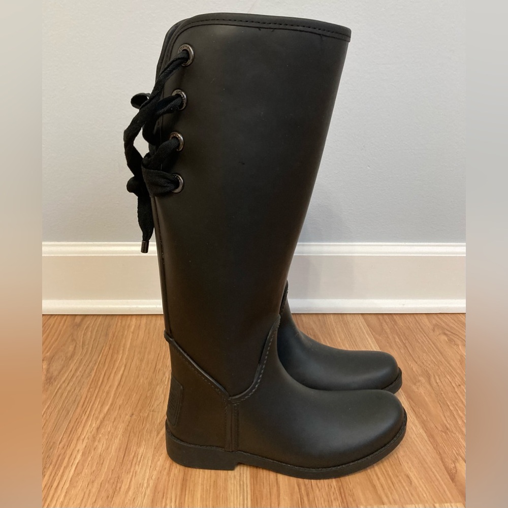 Coach Black Tristee Tall Rain Boots